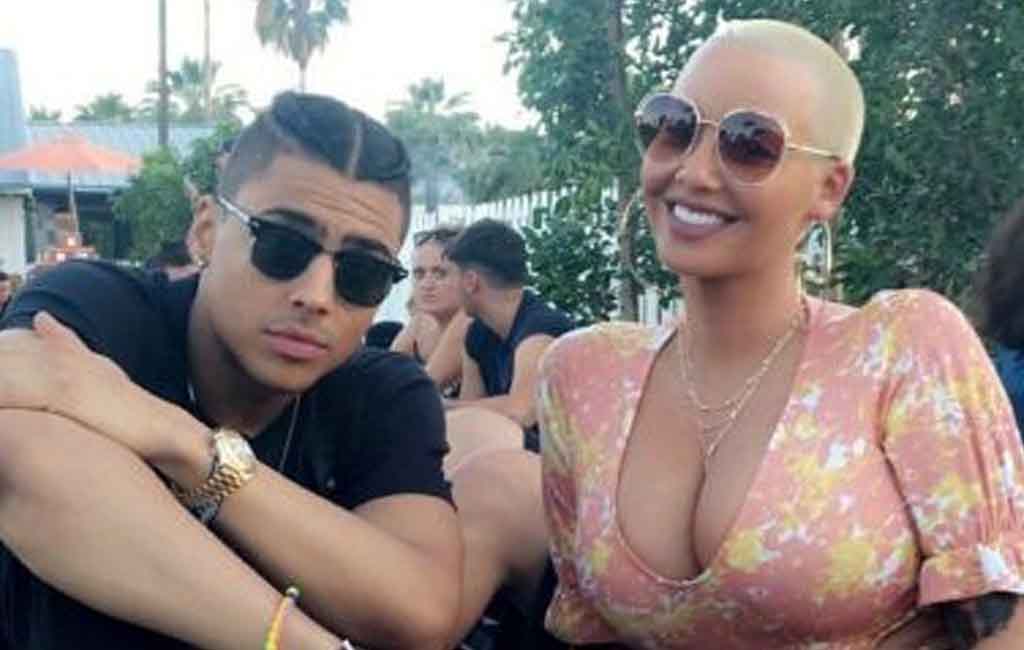 Quincy Brown and ex Amber Rose 