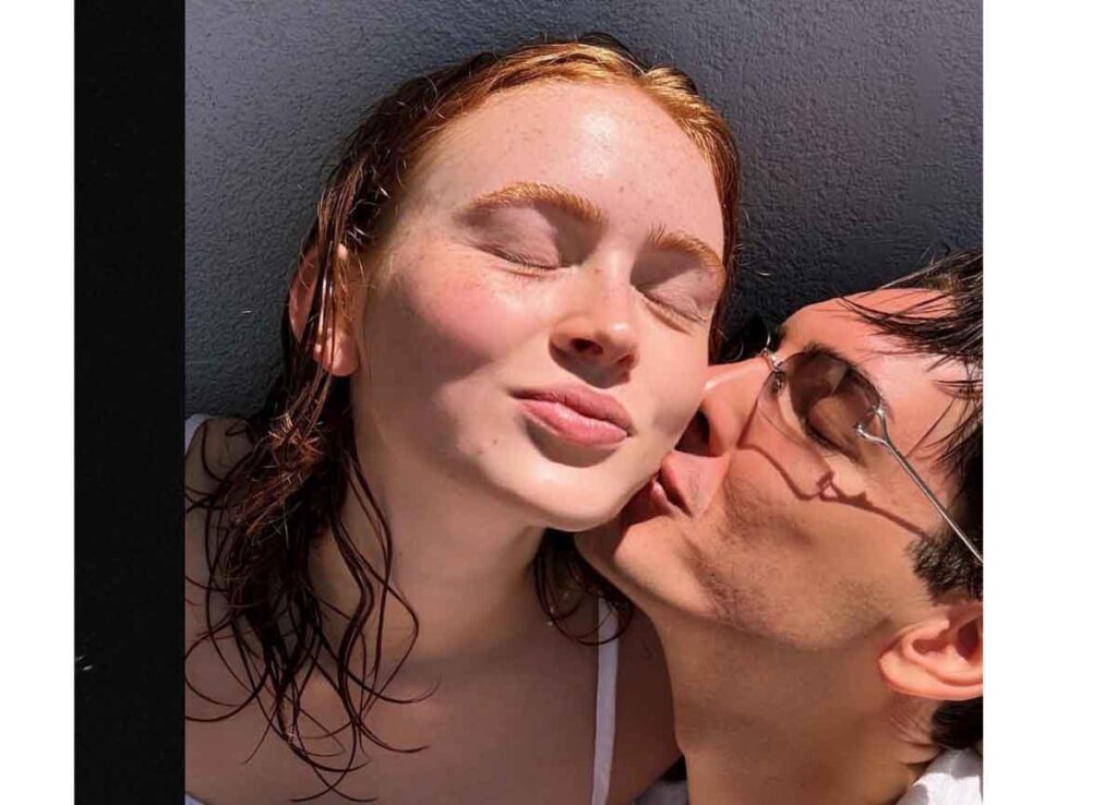 Photographer Damon Baker Kissing Sadie Sink 