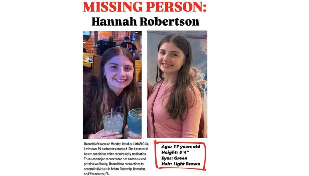 Hannah Robertson Missing Update