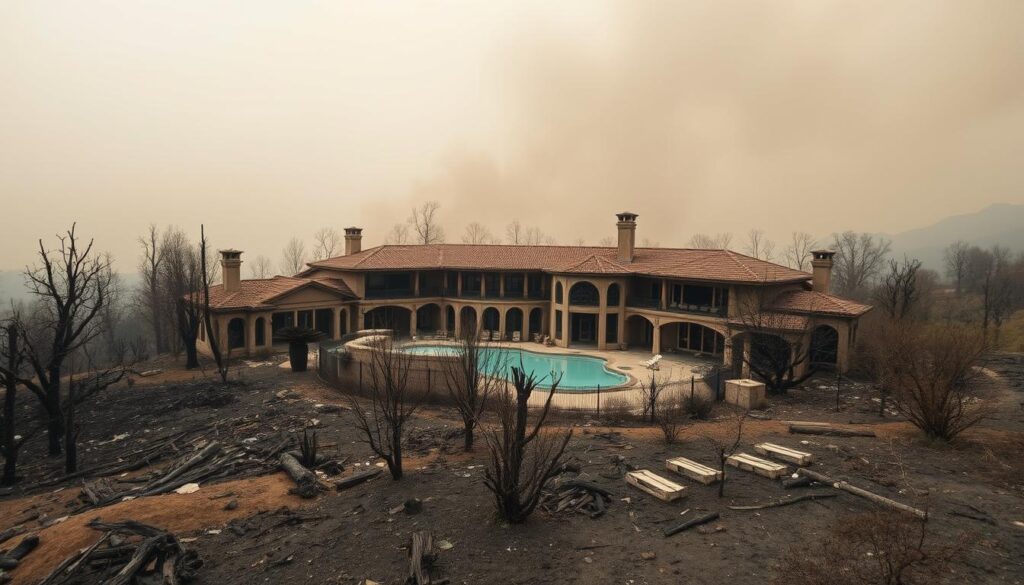 celebrity homes destroyed in previous fires